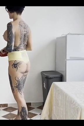 I Went to Serve My Stepson Breakfast, but Ended up Letting Him Fuck Me