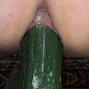 Ass play with a squash.