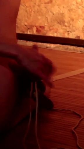 Slave gets his balls tied up by his mistress   Clip 1