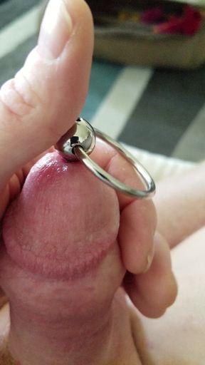 Stuffed penis cumshot