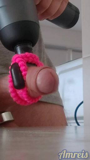 A Massage Toy Milks My Cock to a Pulsating Orgasm