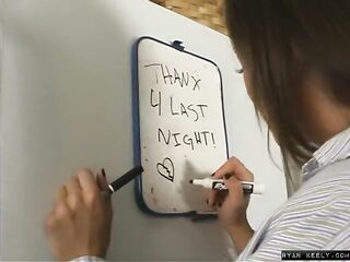 Small Teen Ryan Keely masturbating in the kitchen