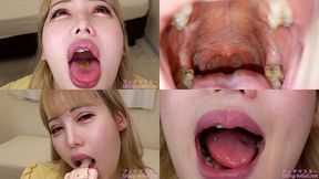 Hime Shirayuki - Showing inside cute girl's mouth, chewing gummy candys, sucking fingers, licking and sucking human doll, and chewing dried sardines mout-151 - wmv 1080p