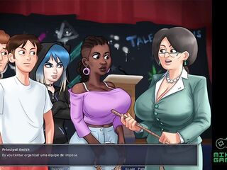 2D Porn Game, Summertime Saga movie scene 101 - Prof shaking his butt on my lap