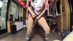 Dirty MILF Callya Strips And Teases Her Perky Tits