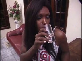 Black shemale breaking the white ass of her boyfriend