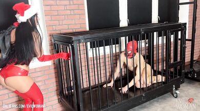 Evil Santa comes with a pegging gift For Christmas