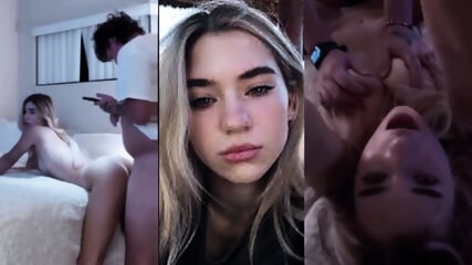 Stupid Blonde Whore Makes Porn With Ugly Frat Boy