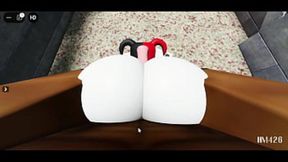 Slutty clown takes my big cock in POV