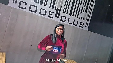 Risadas e gozadas bastidores da casa de swing Code Club com as gostosas Marcella Schultz e Nicoly Mattos