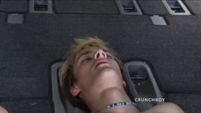 Stright twink fucked in the car outdoor
