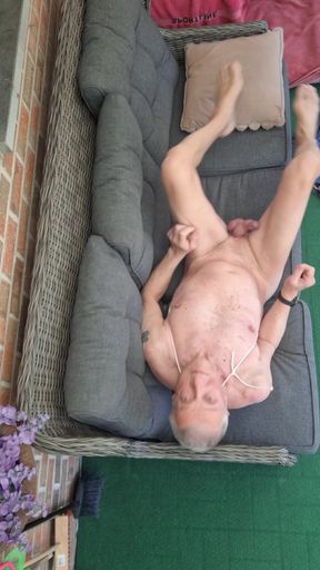 HORNY EXHIBITIONIST DILDO ASSFUCK BONDAGE SEXSHOW  BELLY CUM