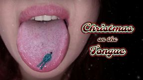 Christmas on the Tongue (vore, unaware to aware, mouth close-up)