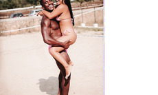 Watch these babes go wild in a kinky outdoor shoot and cakesitting party!