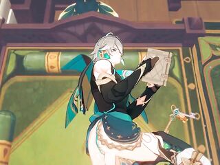 alhaitham drilled whilst reading - genshin impact\