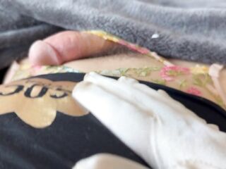 POV: squirmy little trans floozy masturbates and cums on her underware