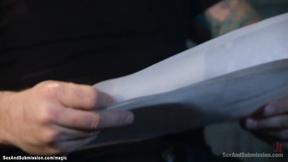 ”Bound teen gets ass pumping & facial”