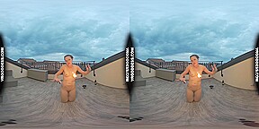 Ginger Babe Lea On Vacation Sunset Fire Dancing Hot Masturbation Fire Crotch Playing With Fire