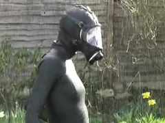 Solo eurobabe masturbating outdoors