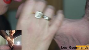 Big Cock Blowjob and Swallow View From Below