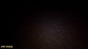 public pussy eating & blowjob on the beach at night time