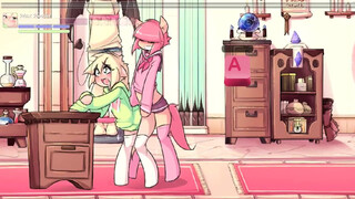 Max The Elf v0.4 Femboy Hentai game PornPlay Ep.7 turned into shemale nympho with big boobs and milked by a futanari