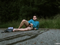 Caught taking a piss and jerking off outdoors gay publi