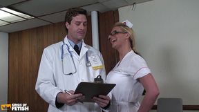 nasty nurse get all fuck holes pounded hard by her doctor big dick