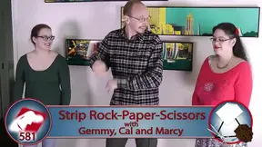 Amateur girlfriend strips after losing Rock Paper Scissors game