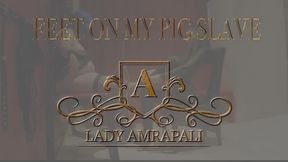 FEET ON MY PIG SLAVE Total lenghts 6,45 minutes Feetfetish Footjob Foot Feetsole Toe Feet ?? Füße Zehen Fußsohle  LADYAMRAPALI  Herrin Mistress Domina