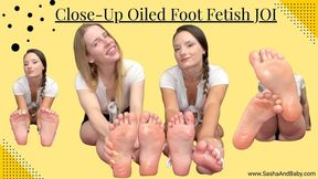 Close-Up Oiled Foot Fetish JOI - Oil Fetish - Foot - Toes - Soles - Pedicure -