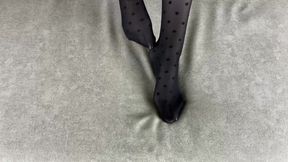 Gorgeous Girl Shows off Her Beautiful Black Nylon Tights