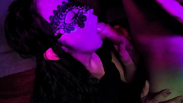 ¡Fucking a Sexy Masked Goth Girl in Her Black Dress! Full Movie Part 1