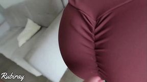 Sexy Horny Step Sister Fucks In Ripped Leggings And Takes Huge Creampie in Her Tight Little Pussy