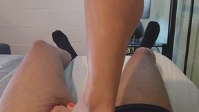 muscular calves trampling my cock and crushing my soul