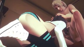 Hentai Uncensored 3D - Yumiko suck Futanari Classmate dick'_s - Japanese Asian Manga Anime Game Porn