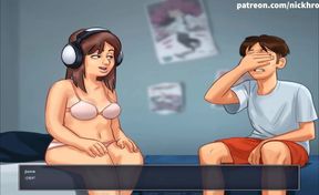 Summertime saga part 120 - Gamer girl hot sex with cosplay ( Spanish sub )