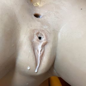 Cum anal pussy silicone doll