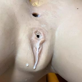 Cum anal pussy silicone doll