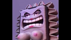Thwompette monster girl riding dildo by Shadow Ball