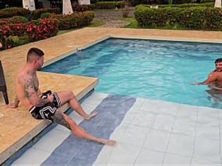 Her Ally Got Jealous When This babe Saw Her With 2 Biggest Rods in the Pool
