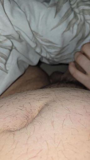 Step mom was excited to see step son rest and wanted to relax him with her hands