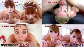 deepthroat sirens compilation - vol 68 - deepthroat & face fuck blowjobs full scenes featuring alexa nova, olga cabaeva aka patrizia berger, sadie holmes, rebecca vanguard aka sailor luna