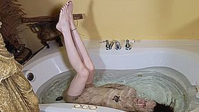 Nude Leg Stretching In The BathTub - PART 2 (HD 1080p MP4)