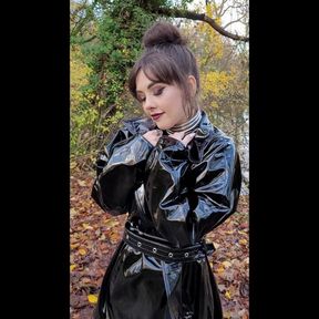 ASMR - Noises from my PVC vinyl coat in public