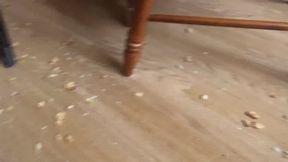 clean up the mess in the kitchen