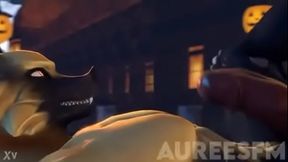 Wolf makes a lucky Bat his personal cumwhore