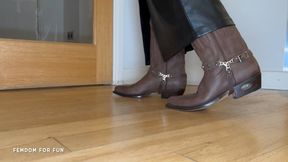 Mistress Avery - Cowboy Boots Worship (HD 720p MP4)