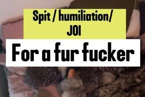 Spit/ humiliation/ JOI for a fur fucker 😈