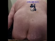 white kiwi bear from NZ puts a monster energy strawberry can in his ass.
